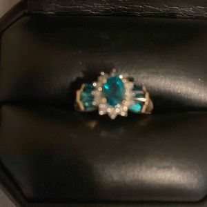 Real Emerald and diamond ring.  Women’s size 7.  Classy and elegant.